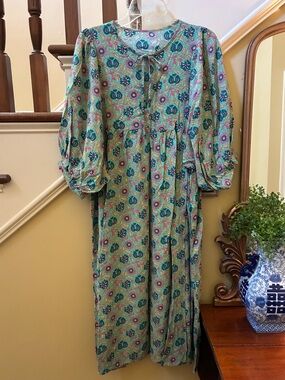 Block print style dress XL